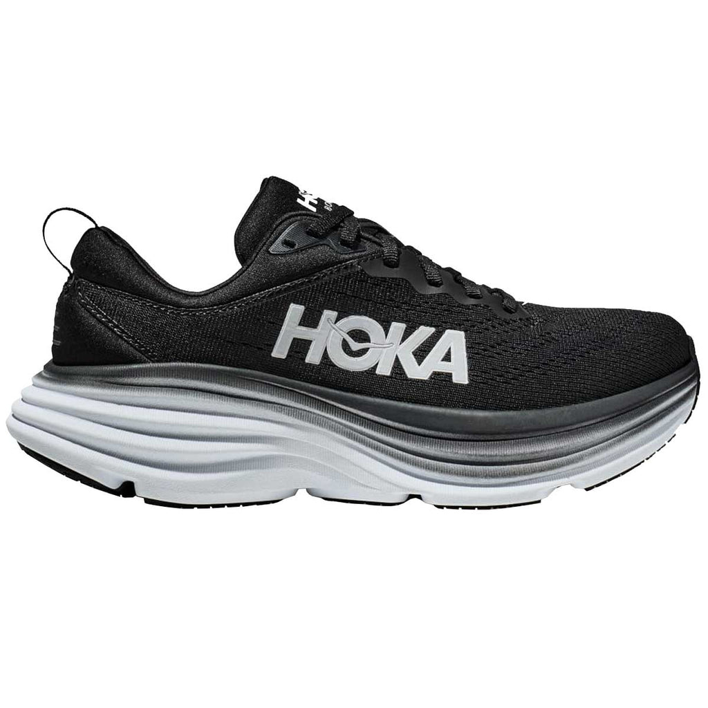 Tenis Hoka BONDI 8 Running Negro Blanco Hombre