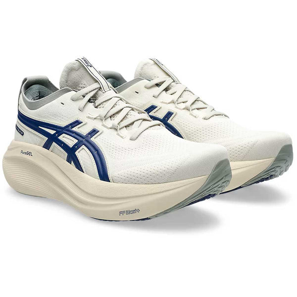 Tenis Asics GEL NIMBUS 27 Beige Azul Hombre