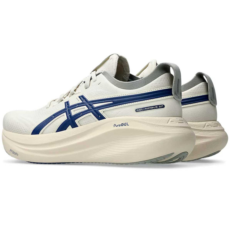 Tenis Asics GEL NIMBUS 27 Beige Azul Hombre