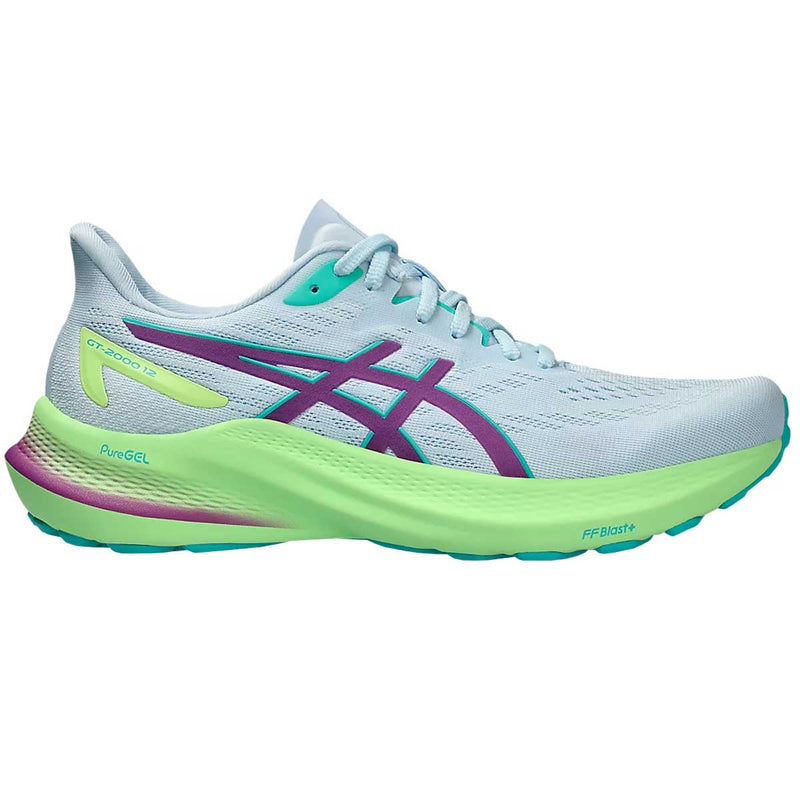 Tenis Asics GT 2000 12 LS Gris Verde Mujer