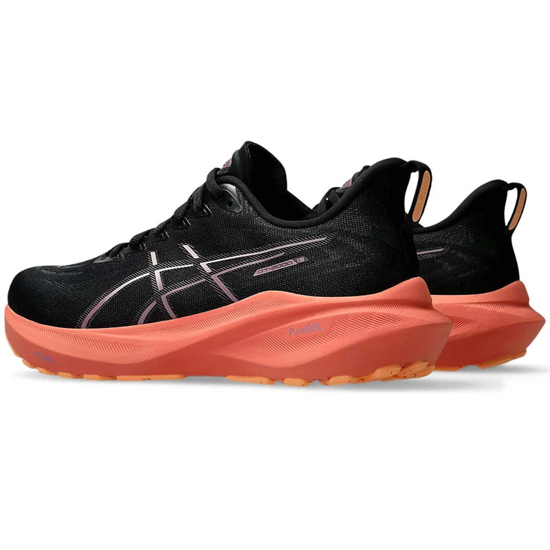 Tenis Asics GT 2000 13 Negro Naranja Mujer