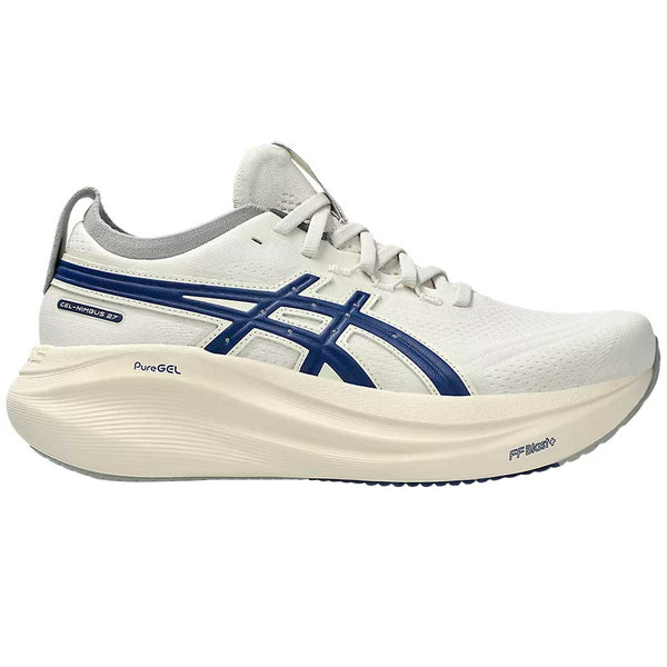 Tenis Asics Running GEL NIMBUS 27 Beige Azul Mujer