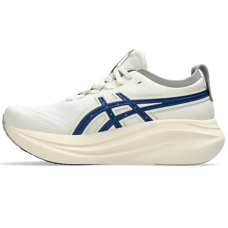 Tenis Asics Running GEL NIMBUS 27 Beige Azul Mujer