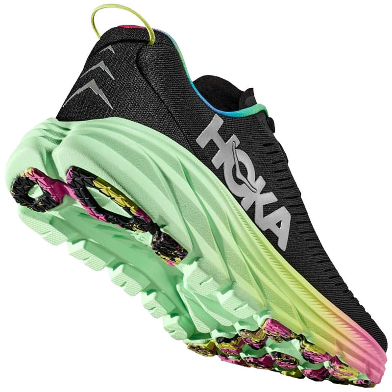 Tenis Hoka RINCON 3 Running Negro Verde Mujer