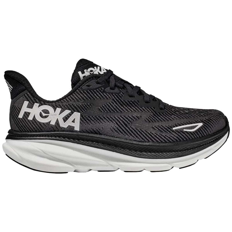 Tenis Hoka CLIFTON 9 Running Negro Blanco Hombre