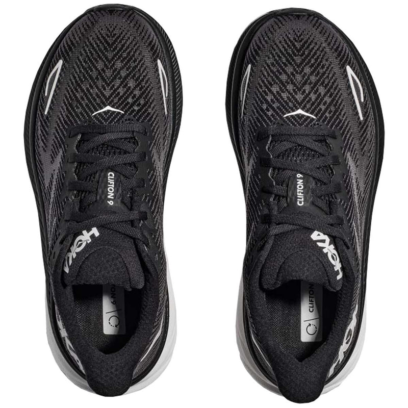 Tenis Hoka CLIFTON 9 Running Negro Blanco Hombre