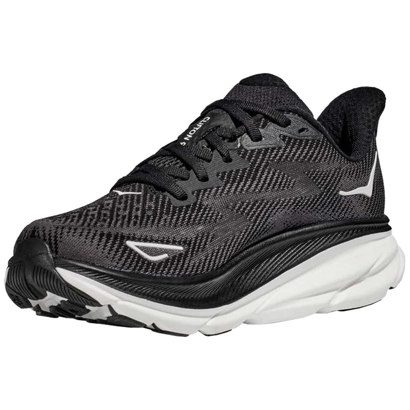 Tenis Hoka CLIFTON 9 Running Negro Blanco Mujer