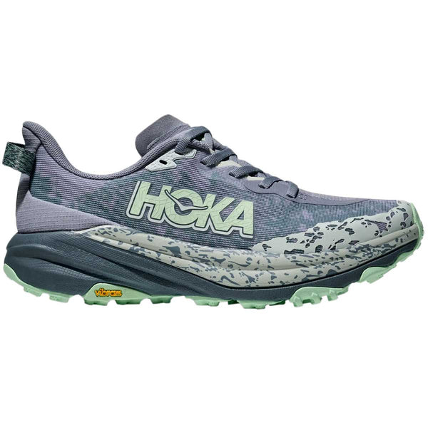 Tenis Hoka Trail Running SPEEDGOAT 6 Gris Verde Mujer