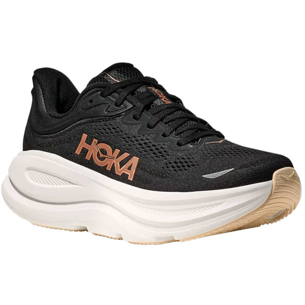 Tenis Hoka BONDI 9 Running Negro Rose Gold Mujer