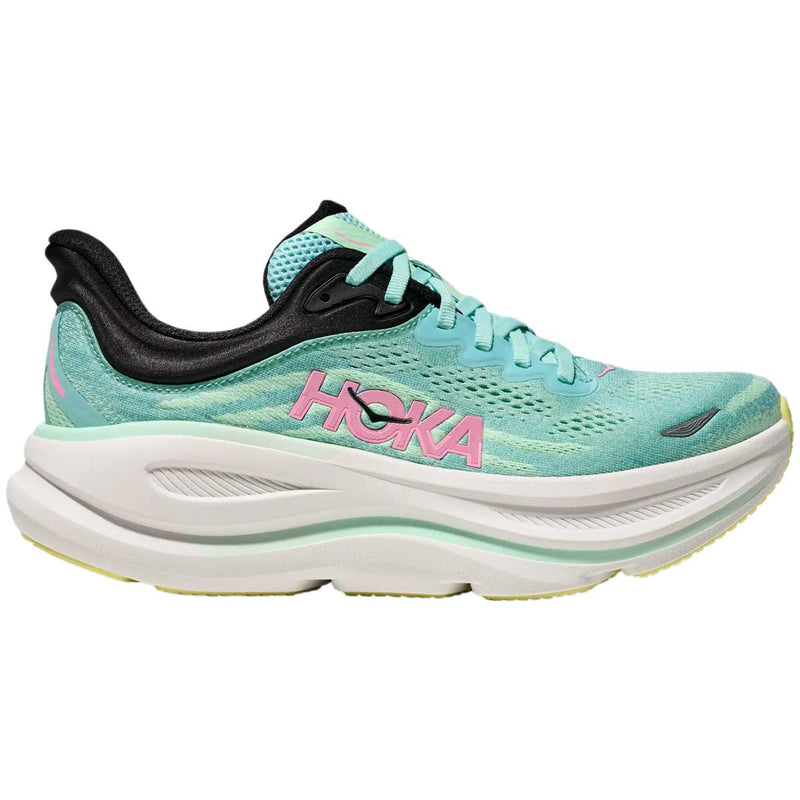 Tenis Hoka BONDI 9 Running Aqua Blanco Mujer