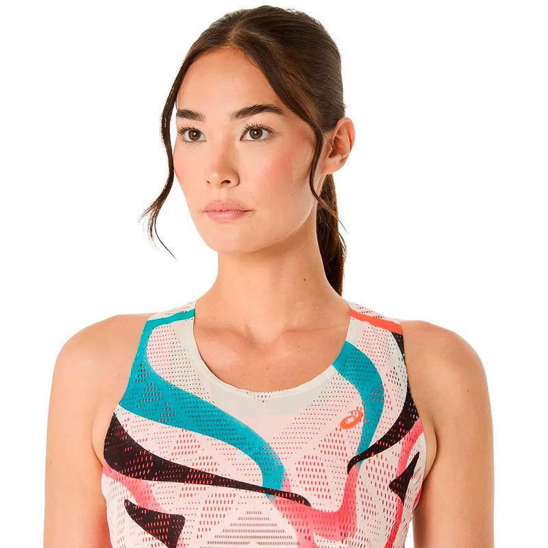 Playera Deportiva Asics METARUN TANK Blanco Mujer