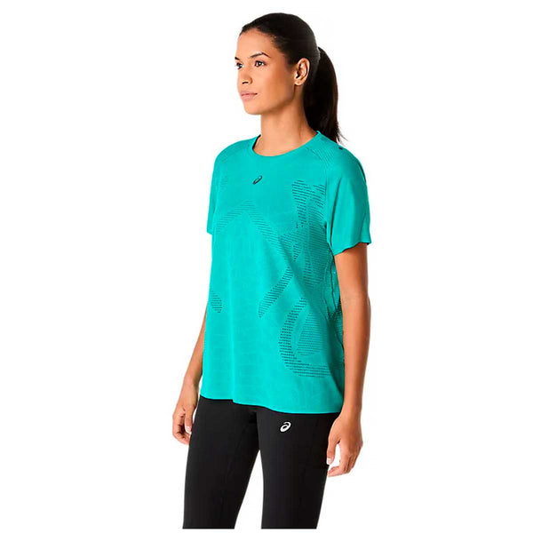 Playera Deportiva Asics METARUN SS TOP Aqua Mujer