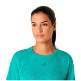 Playera Deportiva Asics METARUN SS TOP Aqua Mujer