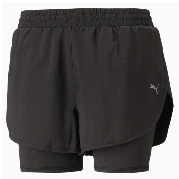 Short Deportivo Puma RUN 2IN1 3" SHORT Negro Mujer