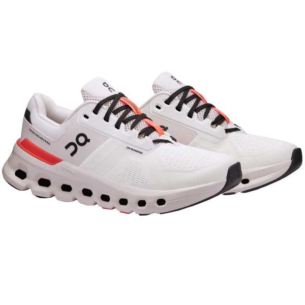 Tenis Running On CLOUDRUNNER 2 Blanco Naranja Mujer