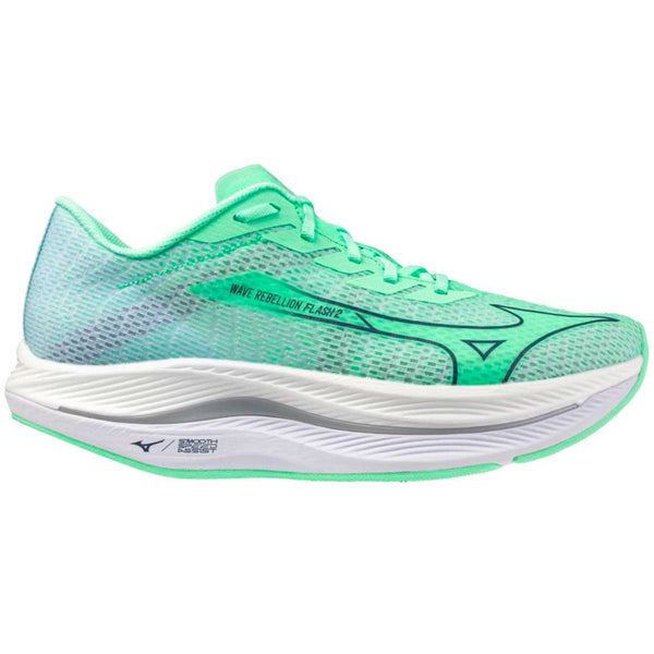 Tenis Mizuno WAVE REBELLION FLASH Menta Neón Hombre