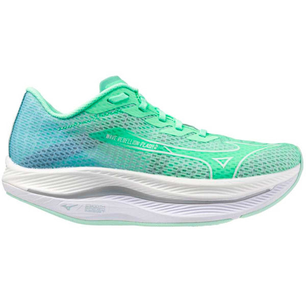 Tenis Mizuno WAVE REBELLION FLASH Menta Neón Mujer