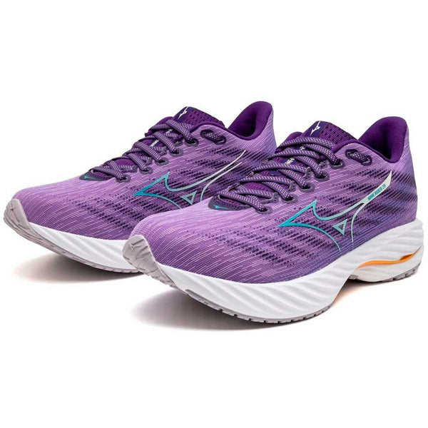 Tenis Running Mizuno WAVE RIDER 28 Morado Blanco Mujer