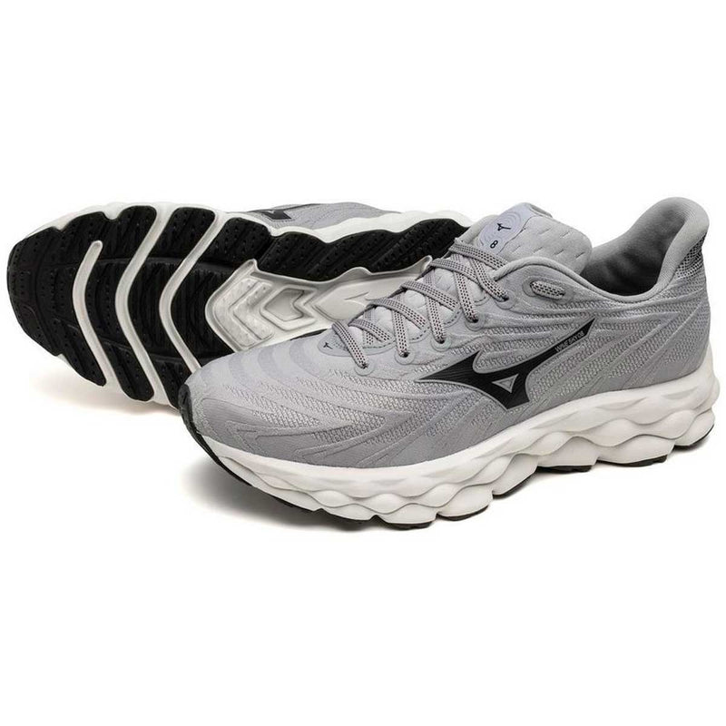 Tenis Running Mizuno WAVE SKY 8 Gris Negro Hombre