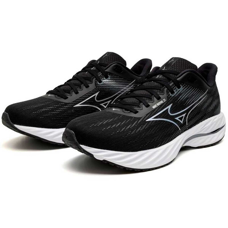 Tenis Running Mizuno WAVE INSPIRE 21 Negro Blanco Hombre