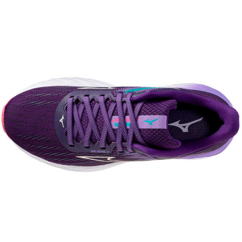 Tenis Running Mizuno WAVE INSPIRE 21 Morado Lila Mujer