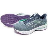 Tenis Running Mizuno WAVE INSPIRE 21 Gris Blanco Mujer