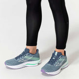 Tenis Running Mizuno WAVE INSPIRE 21 Gris Blanco Mujer