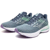 Tenis Running Mizuno WAVE INSPIRE 21 Gris Blanco Mujer