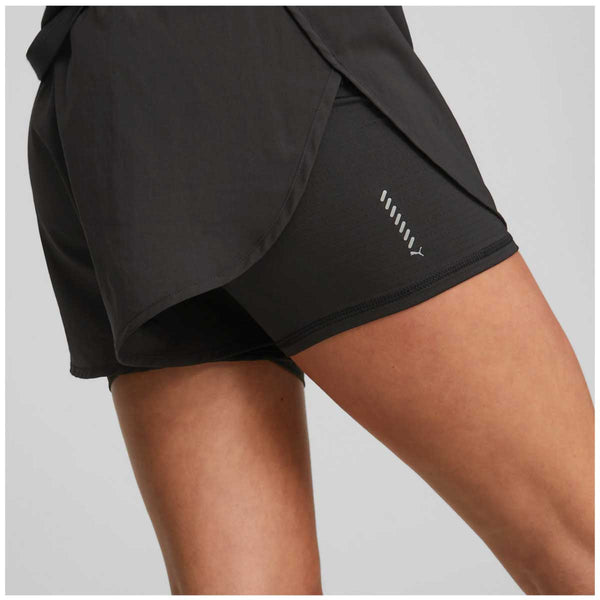 Short Deportivo Puma RUN 2IN1 3" SHORT Negro Mujer