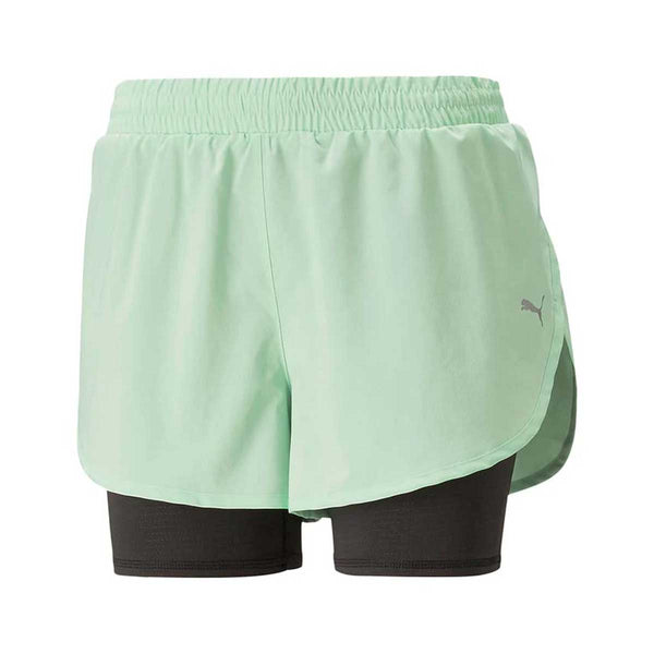 Short Deportivo Puma 2IN1 3" SHORT Verde Mujer