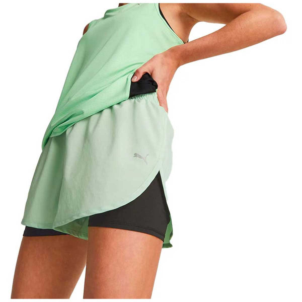 Short Deportivo Puma 2IN1 3" SHORT Verde Mujer