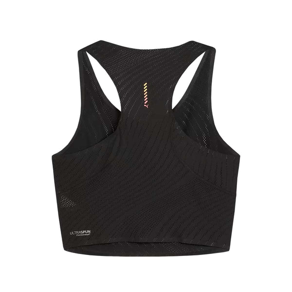 Crop Top Deportivo Puma RUN CROP TOP Black Mujer