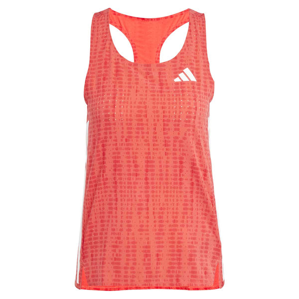 Playera Deportiva Adidas Singlet Adizero Sin Mangas Naranja Mujer