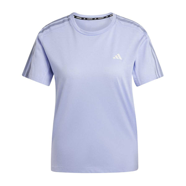 Playera Deportiva Adidas Own the Run 3 Franjas Lavanda Mujer