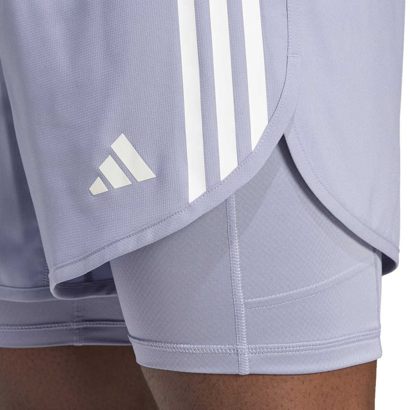 Short Deportivo Adidas Own The Run 2 in1 3 Rayas Hombre