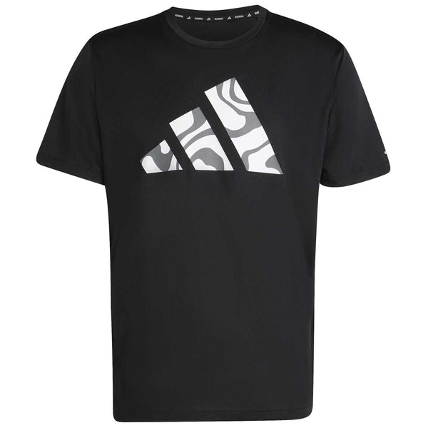 Playera Deportiva Adidas RUN IT BL TEE Logo Cebra Hombre