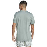 Playera Deportiva Adidas RUN IT BL TEE Verde plata Hombre