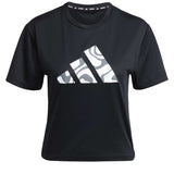 Playera Deportiva Adidas RUN IT BL TEE Logo Cebra Mujer