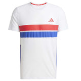 Playera Deportiva Adidas ADIZERO R TEE Blanco Retro Hombre