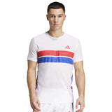 Playera Deportiva Adidas ADIZERO R TEE Blanco Retro Hombre