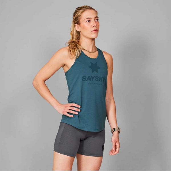 Playera Deportiva Saysky Logo Combat Singlet Cian Mujer