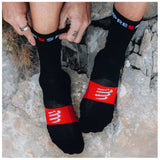 Calceta Compressport Ultra Trail Socks V2.0 Black Red