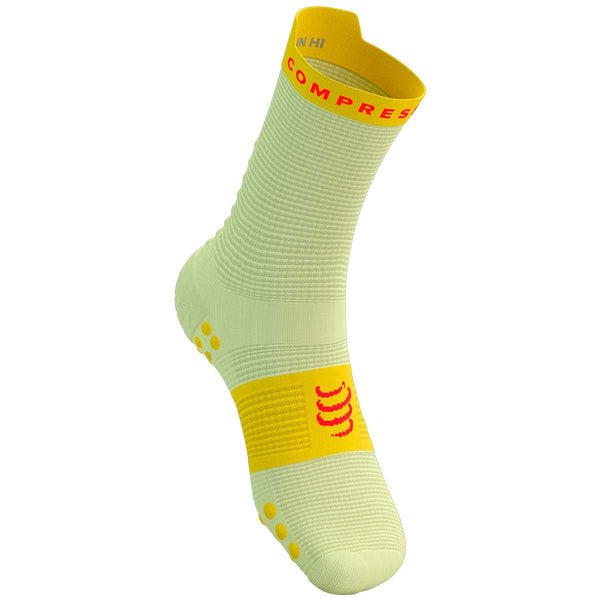 Calceta Compressport Pro Racing Socks V4.0 Run High Yellow