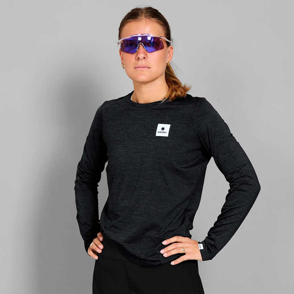 Playera Deportiva Saysky Clean Pace Long Sleeve Negro Mujer