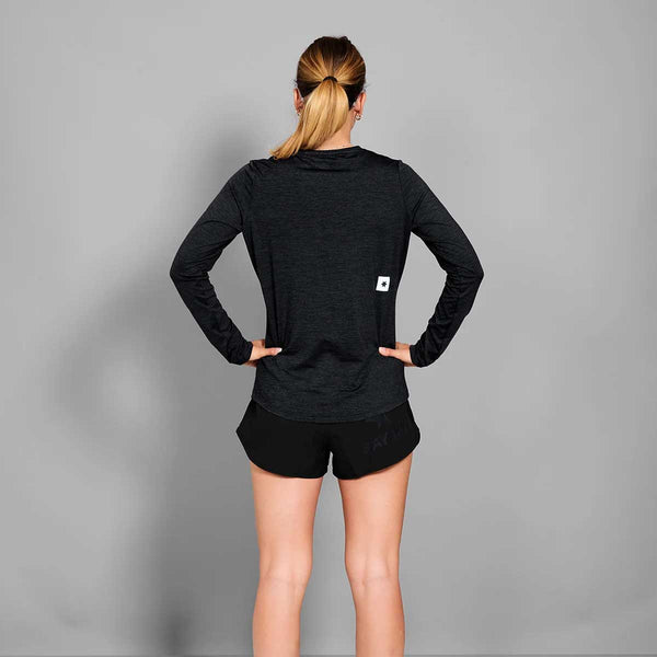 Playera Deportiva Saysky Clean Pace Long Sleeve Negro Mujer