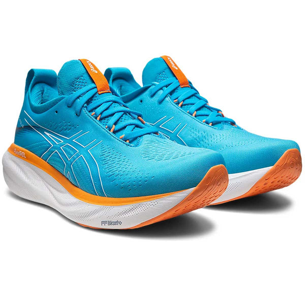 Tenis Asics Running GEL NIMBUS 25 Azul Naranja Hombre