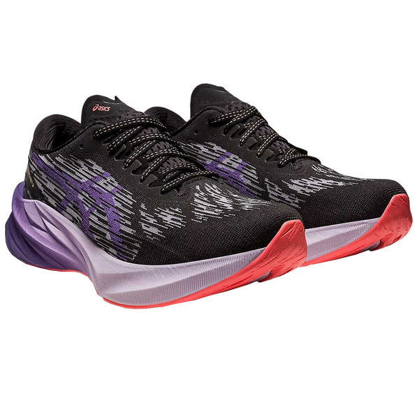 Tenis Running Asics NOVABLAST 3 Negro Lila Mujer