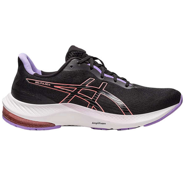 Tenis Asics GEL PULSE 14 Running Negro Papaya Mujer