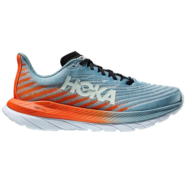 Tenis Hoka Running MACH 5 Gris Naranja Hombre