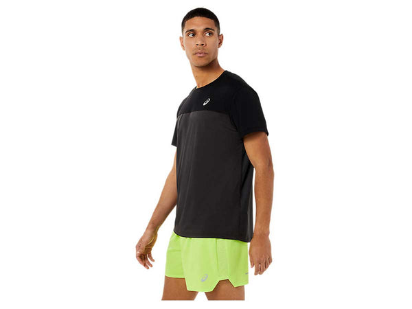 Playera Deportiva Asics RACE SS TOP Negro Hombre